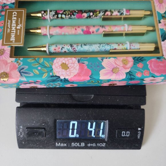 Clementine Paper Inc. Floral 3 Pen Set With Black Ink Gold Accents Vibrant Color - Picture 6 of 6